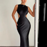 Long Backless Nightclub Sexy Slim Bodycon Spring Summer Maxi Dress