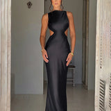 Long Backless Nightclub Sexy Slim Bodycon Spring Summer Maxi Dress