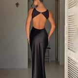 Long Backless Nightclub Sexy Slim Bodycon Spring Summer Maxi Dress