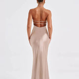 Long Slim Bodycon Spaghetti Strap Backless Sexy Spring Summer Maxi Dress