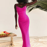 Lace Mesh Slim Bodycon Spaghetti Strap Summer Nightclub Elegant Long Midi Dress