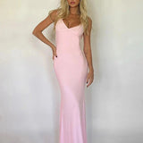 Mermaid Bodycon Elegant Long Halter Backless Nightclub Sexy Summer Maxi Dress
