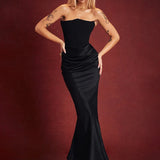Patchwork Mermaid Bodycon Elegant Long Backless Nightclub Sexy Summer Maxi Dress
