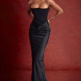 Patchwork Mermaid Bodycon Elegant Long Backless Nightclub Sexy Summer Maxi Dress