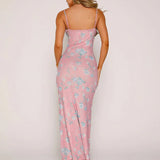 Print Bodycon Spaghetti Strap Elegant Long Sexy Spring Summer Maxi Dress