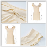 Ruffles Bodycon Spring Summer Strapless Backless Nightclub Sexy Party Mini Dress
