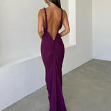 Bodycon Elegant Long Mermaid Halter Off Shoulder Sexy Spring Summer Maxi Dress