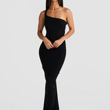 Bodycon Elegant Long Mermaid Halter Off Shoulder Sexy Spring Summer Maxi Dress