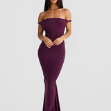 Bodycon Elegant Long Mermaid Halter Off Shoulder Sexy Spring Summer Maxi Dress