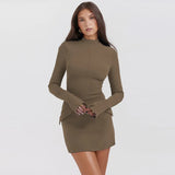 Glitter Spaghetti Strap Summer Strapless Nightclub Slim Split Sexy Party Mini Dress