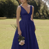 Waist Wrap A-line Spaghetti Strap Spring Summer Elegant Long Sexy Midi Dress