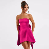 Strapless Bow Summer Short Sexy Mini Dress