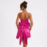 Strapless Bow Summer Short Sexy Mini Dress
