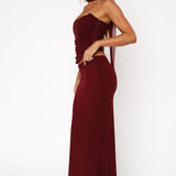 Loving You Maxi Skirt Burgundy