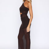 Wanderlust Queen Maxi Dress Chocolate