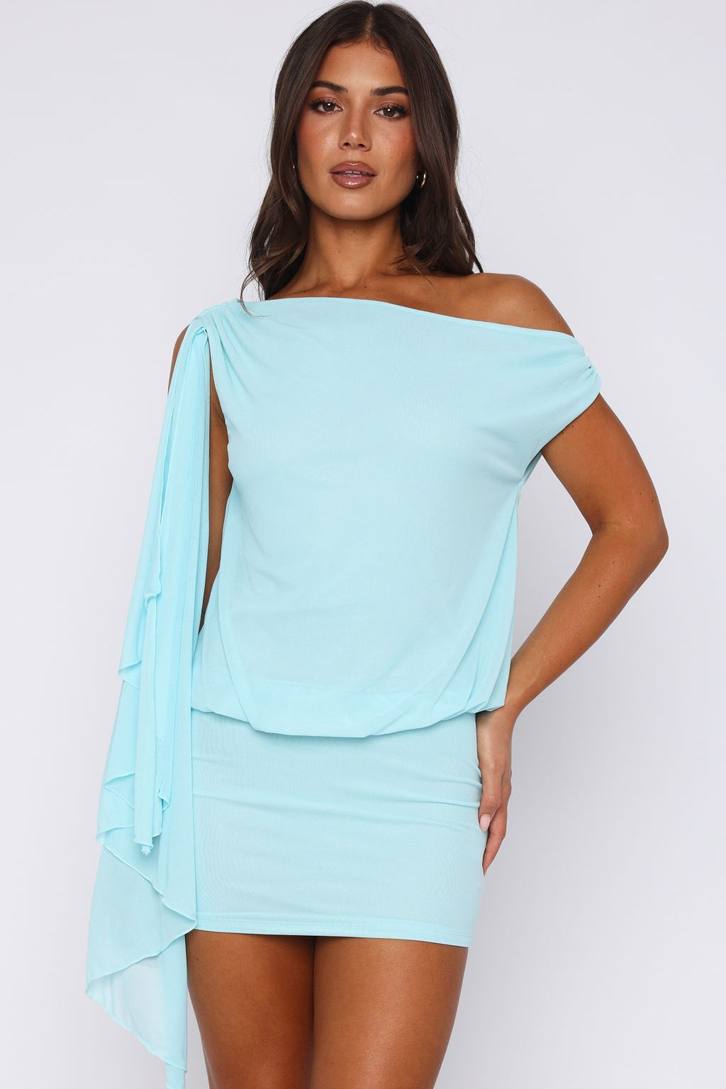 Sicilian Dreams Mini Dress Blue
