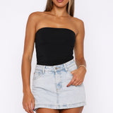 All Your Problems Denim Skort Glacier Blue