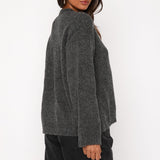 Flashback Knit Cardigan Charcoal