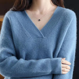 V-Neck Loose Cashmere Autumn Winter Oversize Sweater