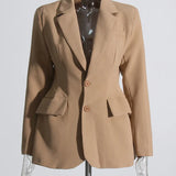 Alluring Single Button Slimming Elegant Blazer