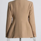 Alluring Single Button Slimming Elegant Blazer