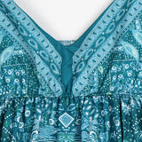 Sexy Vintage Backless Spaghetti Strap Boho Dress