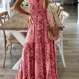 Sexy Vintage Backless Spaghetti Strap Boho Dress