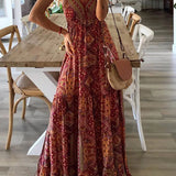 Sexy Vintage Backless Spaghetti Strap Boho Dress
