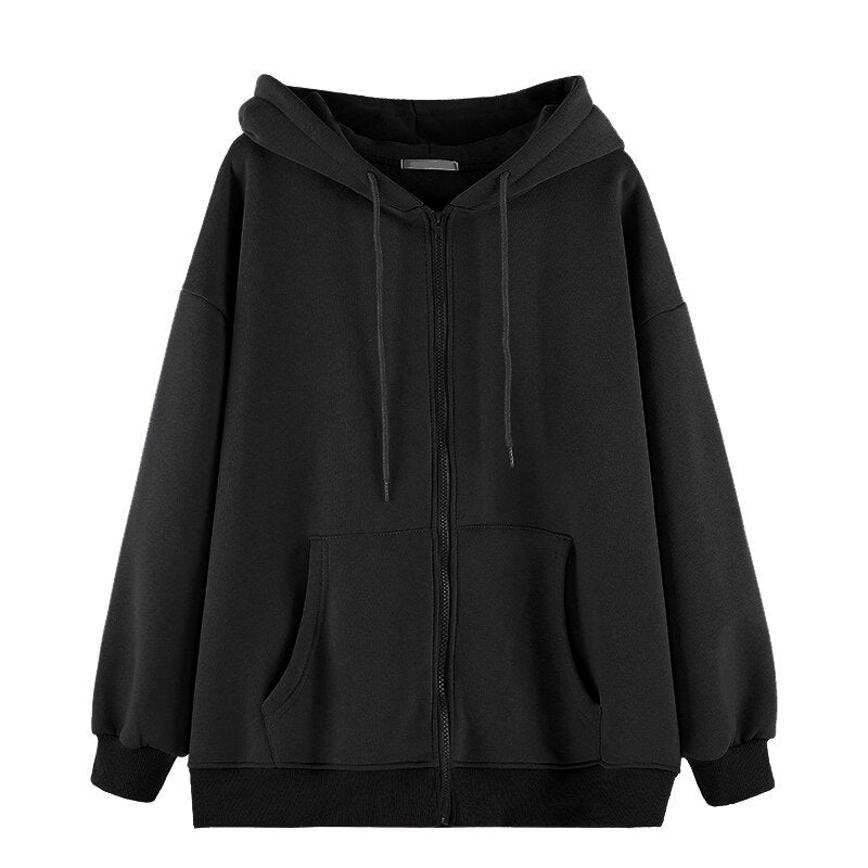 Vintage Printed Zip Up Hoodie