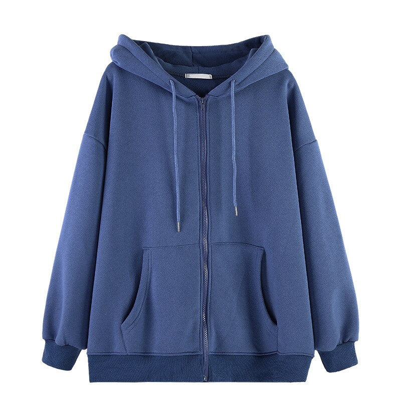 Vintage Printed Zip Up Hoodie