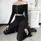 Vintage Flare Harajuku Halloween Pants
