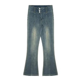 Vintage Brown Low Rise Flare Y2k Brown Long Baggy Denim Bottom