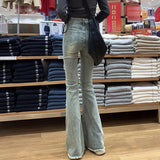 Vintage Micro Female Spring Fall 2025 New High-Waisted Horseshoe Flare Jeans