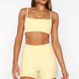 Keep Up High Waisted Shorts 4" Honey