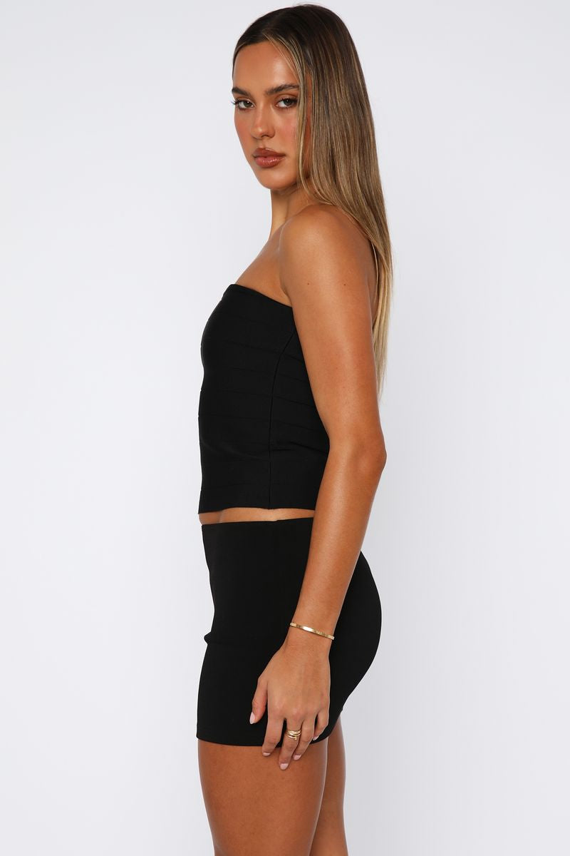 Thought I Was Dreaming Bandage Top Black