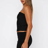 Thought I Was Dreaming Bandage Top Black