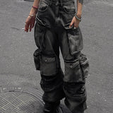 Multi-pocket High-street Cargo Pants Women Y2K Pants