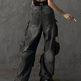 Multi-pocket High-street Cargo Pants Women Y2K Pants