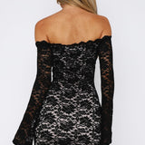 Run This Town Lace Mini Dress Black