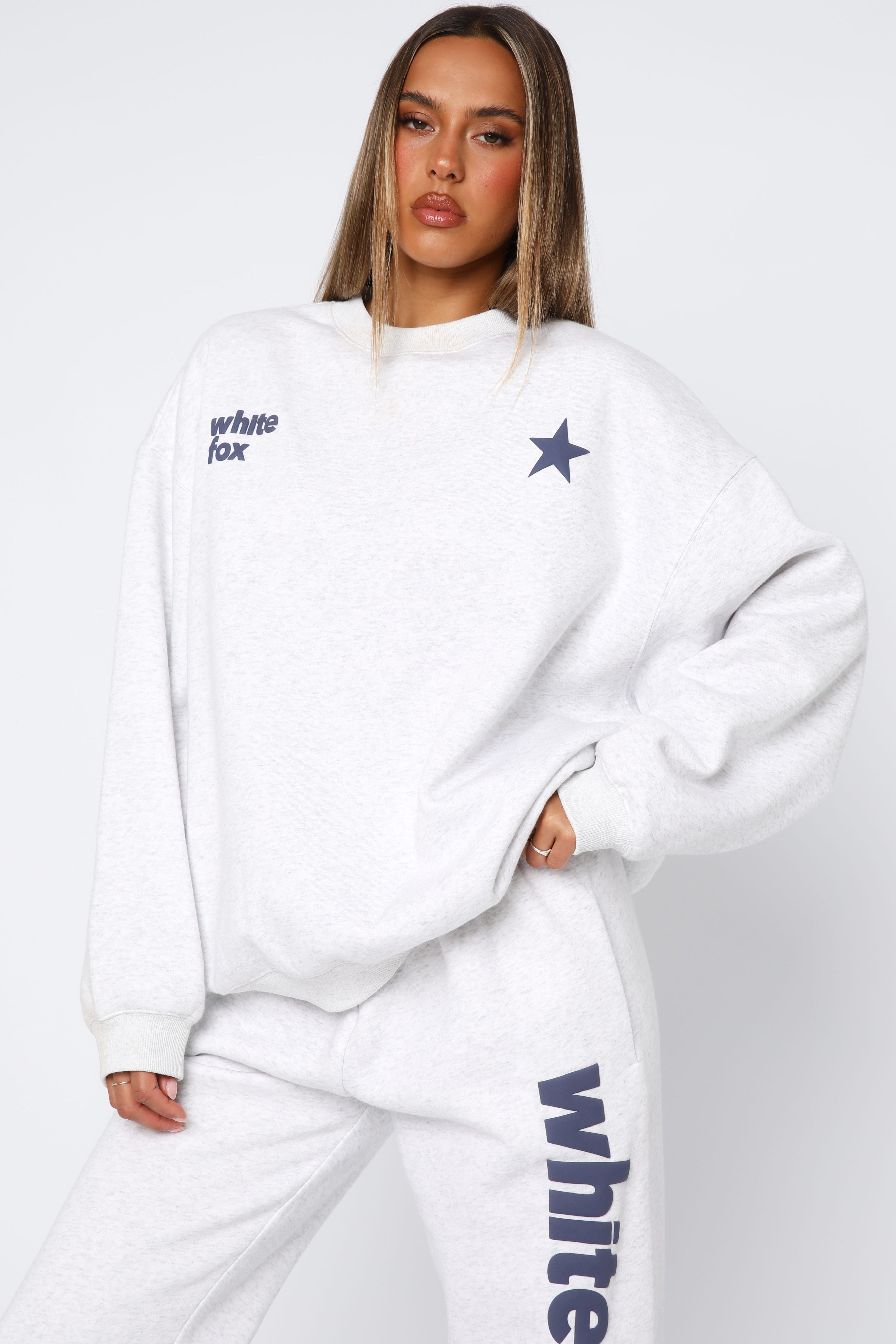 From The Archives Freya Oversized Sweater Grey Marle