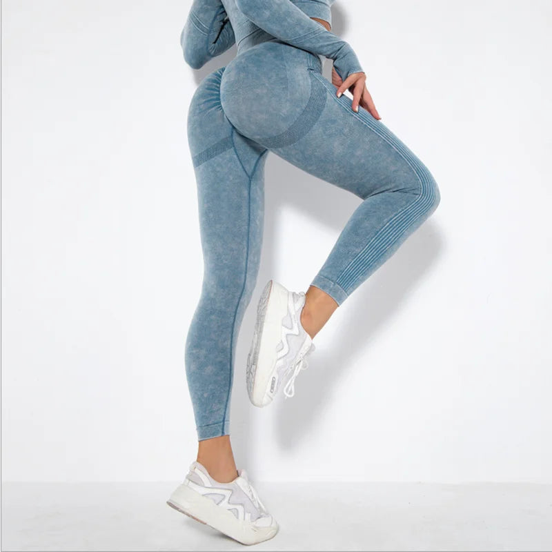 Seamless High Waist Gym Workout Belly Control Fitness Butt Lifting Sports Leggings