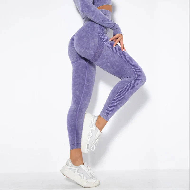 Seamless High Waist Gym Workout Belly Control Fitness Butt Lifting Sports Leggings