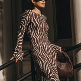 See Through Long Sleeves O-Neck Transparent Boho Dress