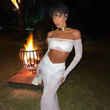 Mesh See Through Long Ruched Summer Skirt