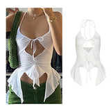 Backless Sleeveless Spaghetti Strap Halter Camis