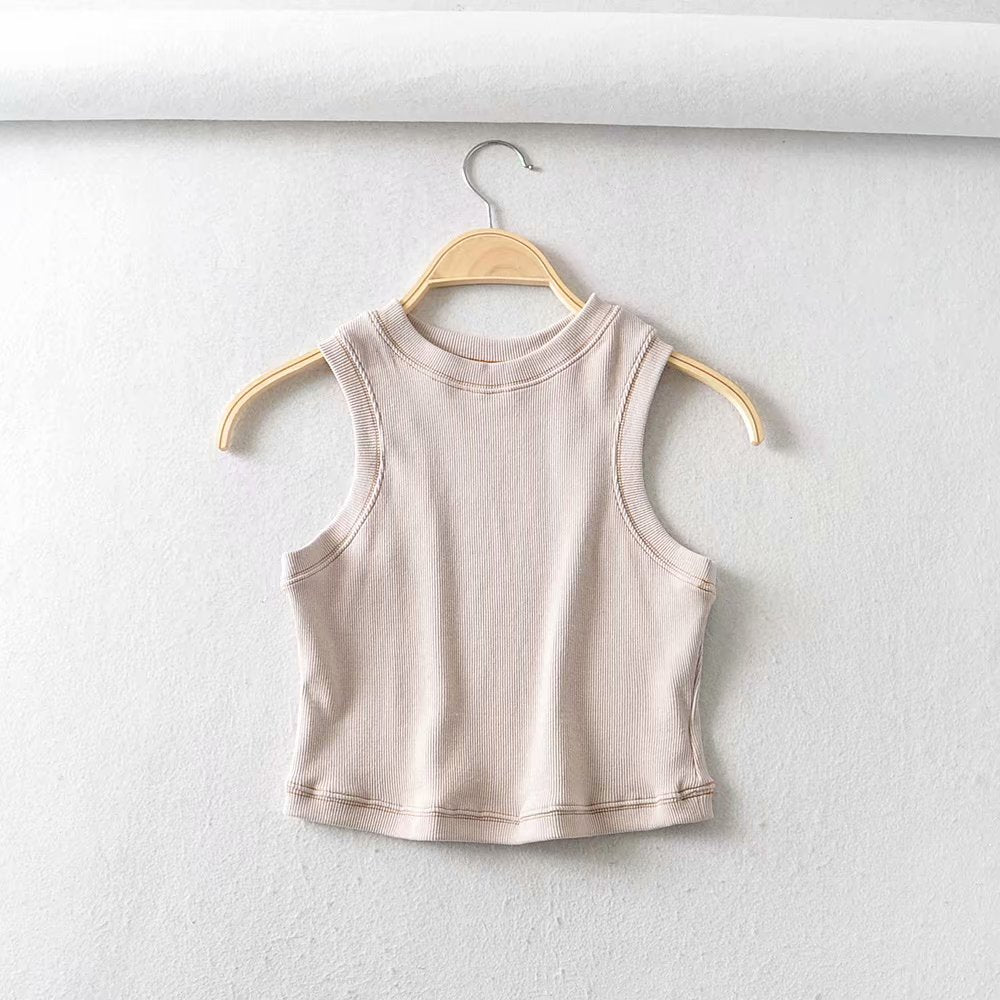 White Cute Short Crop Tops