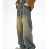 Retro American High-Waisted Drop Streetwear Fashion Denim Jeans