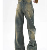 Retro American High-Waisted Drop Streetwear Fashion Denim Jeans