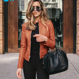 PU Leather Thick Warm Jacket