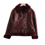 New Faux Leather Double Sided Coat